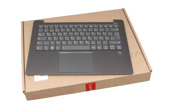 5CB0R11734 teclado incl. topcase original Lenovo DE (alemán) gris/canaso con retroiluminacion (fingerprint)