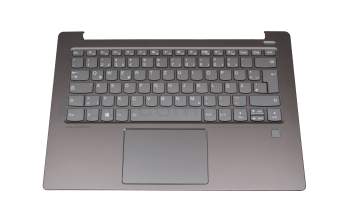 5CB0R11734 teclado incl. topcase original Lenovo DE (alemán) gris/canaso con retroiluminacion (fingerprint)