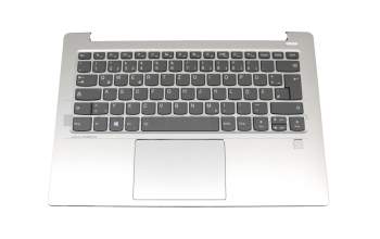 5CB0R12055 teclado incl. topcase original Lenovo DE (alemán) gris/plateado con retroiluminacion (fingerprint)