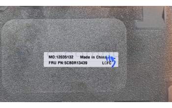 Lenovo 5CB0R13439 COVER LOWER CASE 81DA GRAPHITE GREY