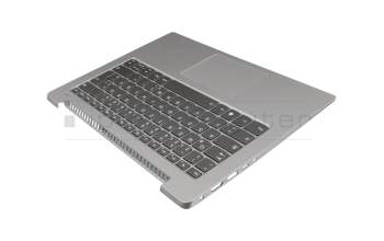 5CB0R16741 teclado incl. topcase original Lenovo DE (alemán) gris/plateado con retroiluminacion
