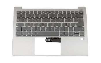 5CB0S72876 teclado incl. topcase original Lenovo DE (alemán) gris/plateado con retroiluminacion