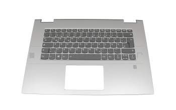5CB0T04964 teclado incl. topcase original Lenovo DE (alemán) negro/plateado con retroiluminacion