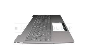 5CB0U42543 teclado incl. topcase original Lenovo DE (alemán) gris/canaso con retroiluminacion