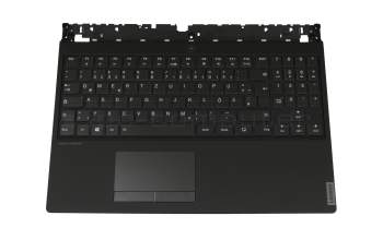 5CB0U42715 teclado incl. topcase original Lenovo DE (alemán) negro/negro con retroiluminacion