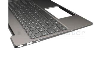 5CB0U43619 teclado incl. topcase original Lenovo DE (alemán) gris/plateado con retroiluminacion