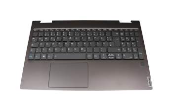 5CB0U43800 teclado incl. topcase original Lenovo DE (alemán) gris/canaso con retroiluminacion