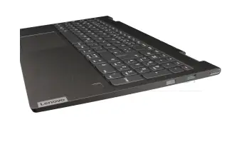5CB0U43800 teclado incl. topcase original Lenovo DE (alemán) gris/canaso con retroiluminacion