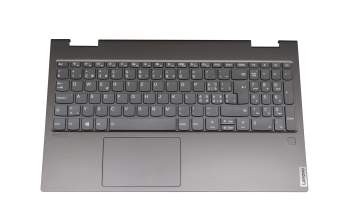 5CB0U43807 teclado incl. topcase original Lenovo CH (suiza) gris/canaso con retroiluminacion