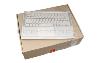 5CB0U43970 teclado incl. topcase original Lenovo DE (alemán) plateado/plateado con retroiluminacion