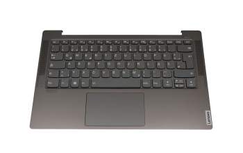 5CB0U44087 teclado incl. topcase original Lenovo DE (alemán) gris/canaso con retroiluminacion