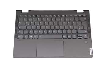 5CB0W43762 teclado incl. topcase original Lenovo DE (alemán) gris/canaso con retroiluminacion