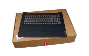 5CB0X56818 teclado incl. topcase original Lenovo DE (alemán) gris/azul (Fingerprint)