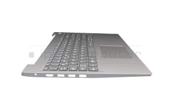5CB0X57519 teclado incl. topcase original Lenovo DE (alemán) gris/plateado Huella dactilar