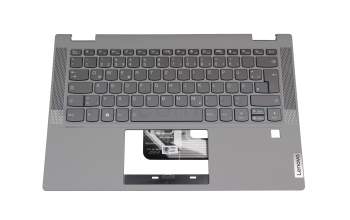 5CB0Y85377 teclado incl. topcase original Lenovo DE (alemán) gris oscuro/canaso con retroiluminacion