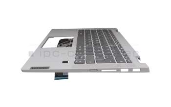 5CB0Y85408 teclado incl. topcase original Lenovo DE (alemán) gris/canaso