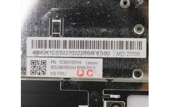 Lenovo 5CB0Y85516 COVER Upper Case ASM_CZ-SK BL FP W81X1GY