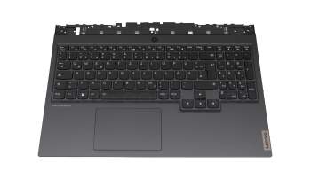 5CB0Z27676 teclado incl. topcase original Lenovo DE (alemán) negro/negro con retroiluminacion