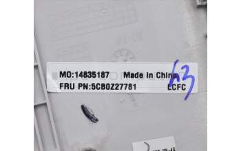 Lenovo 5CB0Z27781 C-Abdeckung mit Tastatur, Belgisch, Platingrau, Ohne Hintergrundbeleuchtung, GB