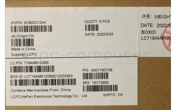 Lenovo 5CB0Z31244 COVER Upper Case ASM_USL81YKNFPNBLAB