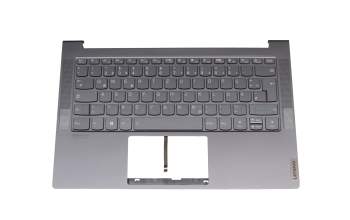 5CB0Z32107 teclado incl. topcase original Lenovo DE (alemán) gris/canaso con retroiluminacion