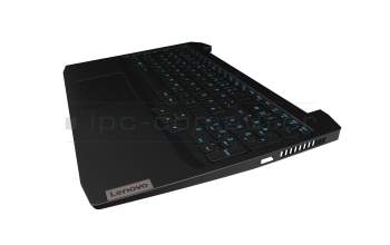 5CB0Z33221 teclado incl. topcase original Lenovo DE (alemán) negro/negro con retroiluminacion