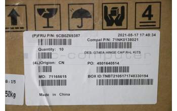 Lenovo 5CB0Z69387 COVER FRU COVER hing cap R+L