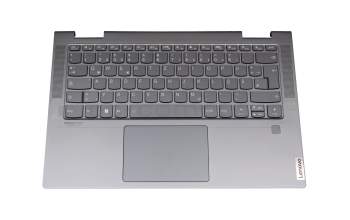 5CB1A14282 teclado incl. topcase original Lenovo DE (alemán) gris/canaso con retroiluminacion