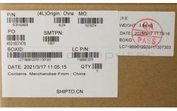 Lenovo 5CB1A24908 COVER Upper Case ASM_SPAL81YQBLNFPGGML
