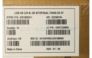 Lenovo 5CB1B02811 COVER Upper Case ASM_CZ-SK Q82A3 GY