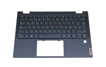 5CB1B22418 teclado incl. topcase original Lenovo DE (alemán) azul/azul con retroiluminacion (Abyss Blue)