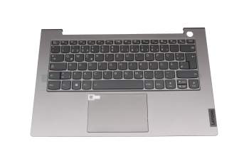 5CB1B32916 teclado incl. topcase original Lenovo DE (alemán) gris/canaso con retroiluminacion