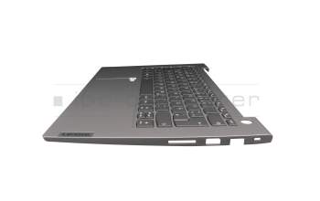 5CB1B32916 teclado incl. topcase original Lenovo DE (alemán) gris/canaso con retroiluminacion