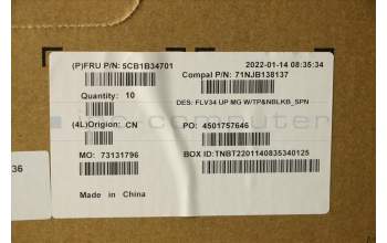 Lenovo 5CB1B34701 COVER Upper Case ASM_SPA C 20VD MGNBL