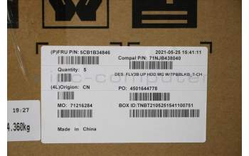 Lenovo 5CB1B34846 COVER UpperCaseASM_TC C20VG HD MGBL