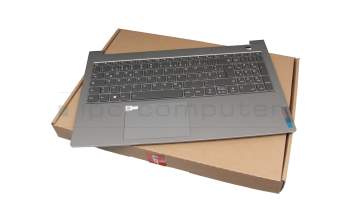 5CB1B34970 teclado incl. topcase original Lenovo DE (alemán) gris/canaso con retroiluminacion