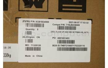 Lenovo 5CB1B34985 COVER UpperCaseASM_EURO ENG C20VEHDMGBL