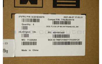 Lenovo 5CB1B35078 COVER UpperCaseASM_SWS C20VE MGNBL