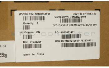 Lenovo 5CB1B35096 COVER UpperCaseASM_SPA C20VE HD MGNBL