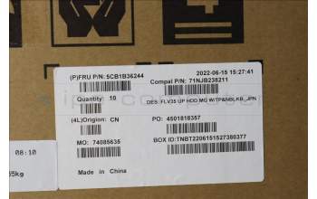Lenovo 5CB1B36244 COVER UpperCaseASM_JPN C20VE HD MGNBL