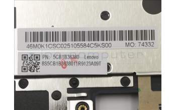 Lenovo 5CB1B36380 C-Cover with keyboard, German, Abyss Blue, Backlight