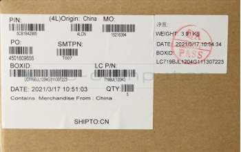 Lenovo 5CB1B42985 COVER UpperCaseASM_CZE/SLKL82FGNFPABBLML