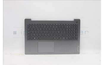 Lenovo 5CB1B64661 C-Cover with keyboard, Belgian, Arctic Grey, Backlight, Fingerprint
