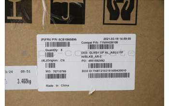 Lenovo 5CB1B65896 C-Cover with keyboard, Arabic, Backlight, Fingerprint, US