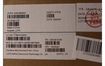 Lenovo 5CB1B69003 COVER Upper Case ASM_BEL L82H8FPSDBL