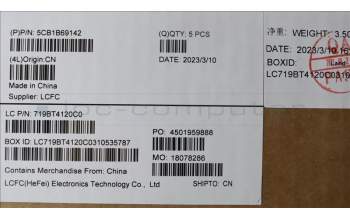 Lenovo 5CB1B69142 COVER UpperCaseASM_LA SPAL82H8NFPAGBL