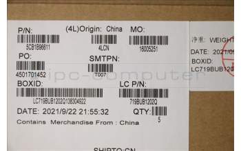 Lenovo 5CB1B96611 COVER Upper Case ASM_FRA L82H9 FP A/GDIS