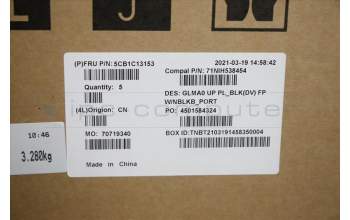 Lenovo 5CB1C13153 COVER Upper C82LM PL_BLKD FP NBLKB_PORT