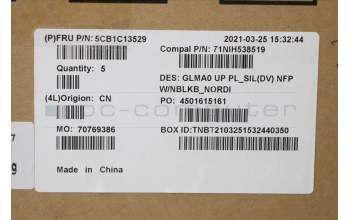 Lenovo 5CB1C13529 COVER UpperC82LM PL_SILD NFP NBLKB_NORDI