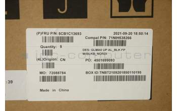 Lenovo 5CB1C13693 COVER Upper C82LM AL_BLK FP BLKB_NORDI